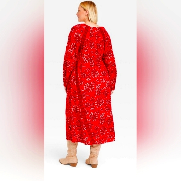Knox Rose lively red maxi. - Picture 5 of 7